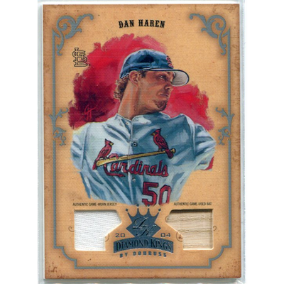 2004 Diamond Kings DK Materials Silver #98 Dan Haren Bat-Jsy/50