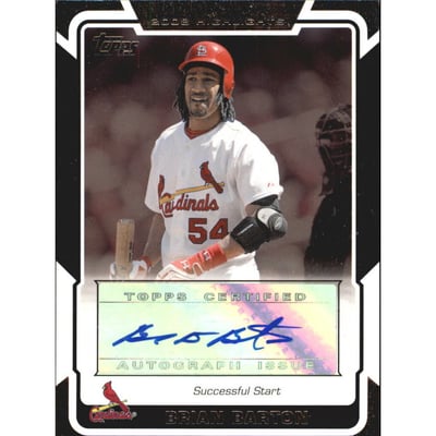2008 Topps Highlights Autographs #BDB Brian Barton F UPD