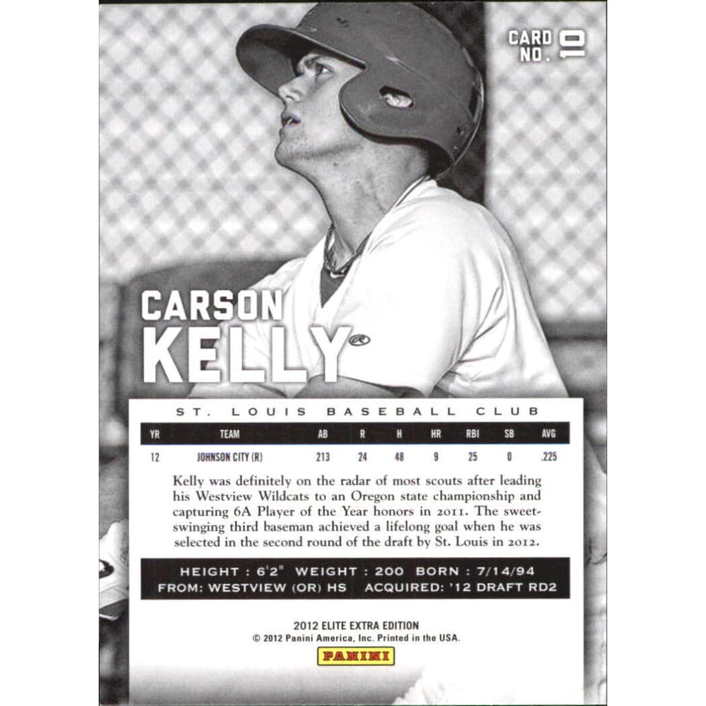 2012 Elite Extra Edition #10B Carson Kelly/Hands down SP