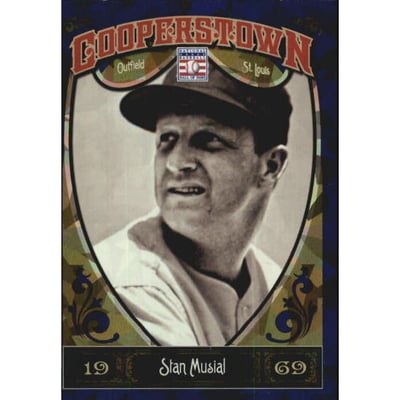 2013 Panini Cooperstown Blue Crystal #56 Stan Musial