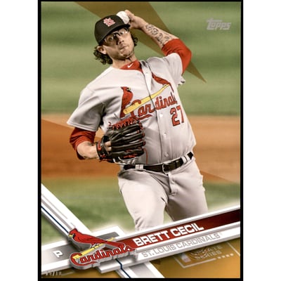 2017 Topps Update 5x7 Gold #US199 Brett Cecil