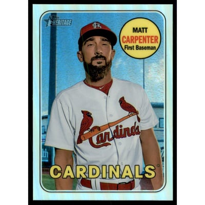 2018 Topps Heritage Chrome Refractors #THC18 Matt Carpenter