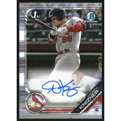 2019 Bowman Chrome Prospect Autographs Refractors #CPAAK Andrew Knizner