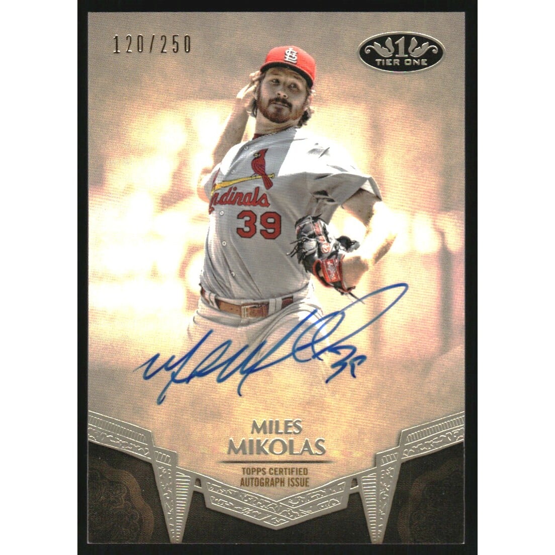 2019 Topps Tier One Break Out Autographs #BAMM Miles Mikolas/250