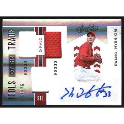 2020 Absolute Tools of the Trade Triple Swatch Signatures Spectrum Silver #1 Kwang-Hyun Kim/75