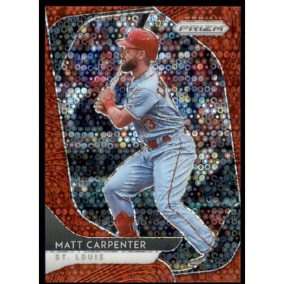 2020 Panini Prizm Prizms Red Donut Circles #157 Matt Carpenter