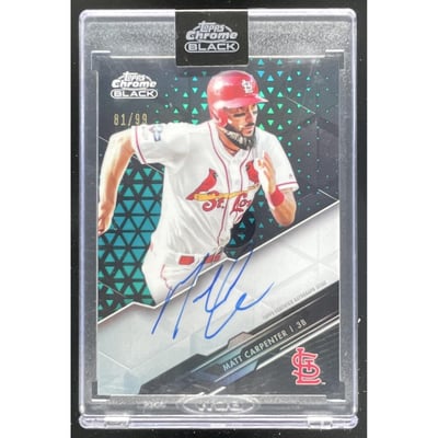 2020 Topps Chrome Black Autographs Green #CBA-MC Matt Carpenter Auto /99