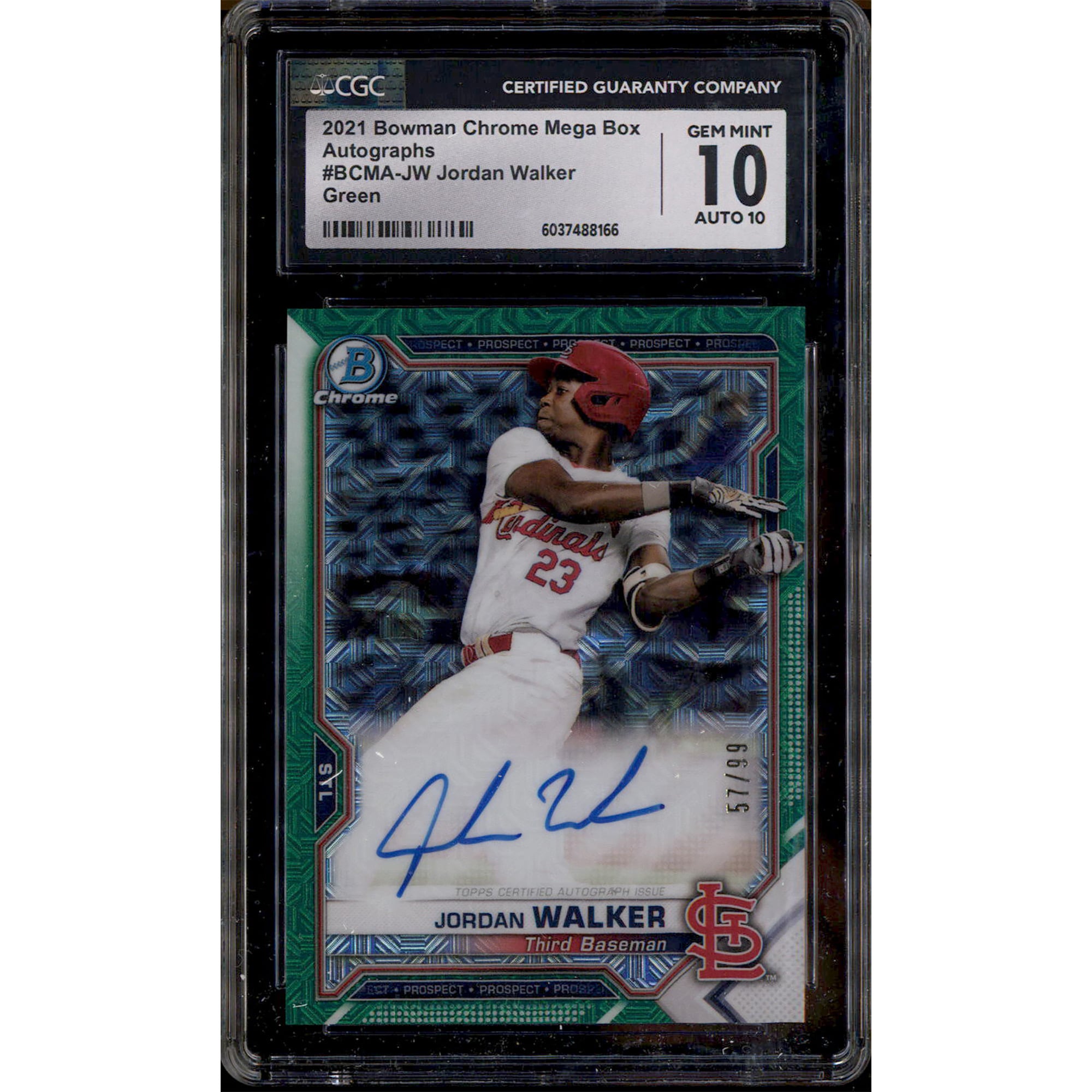 Jordan Walker Auto topps bowman