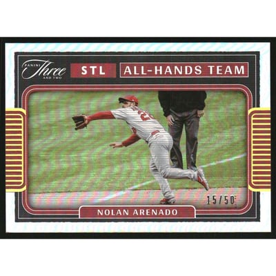2022 Panini Three and Two All Hands Team Holo Gold #1 Nolan Arenado