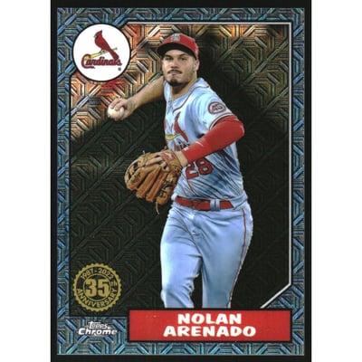 2022 Topps '87 Topps Silver Pack Chrome Blue Refractors #T87C75 Nolan Arenado