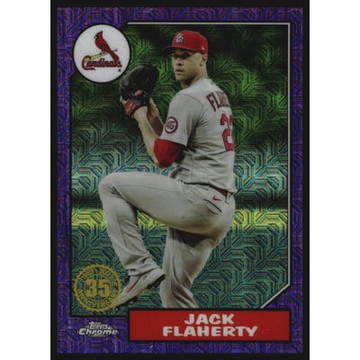 2022 Topps '87 Topps Silver Pack Chrome Purple Refractors #T87C82 Jack Flaherty