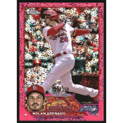 2023 Topps Chrome Magenta Speckle Refractors #115 Nolan Arenado