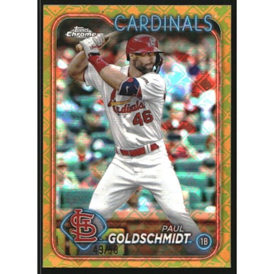 2024 Topps Chrome Logofractor Gold Refractors #90 Paul Goldschmidt
