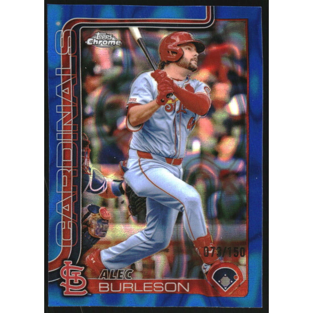 2025 Topps Chrome Blue Lava Refractors #281 Alec Burleson