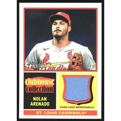 2025 Topps Heritage Clubhouse Collection Relics #CCRNA Nolan Arenado