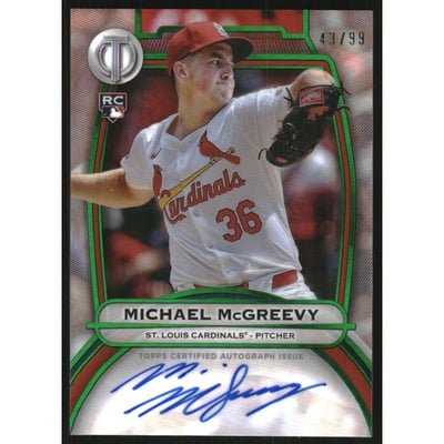 2025 Topps Tribute Autographs Green #TAMMG Michael McGreevy