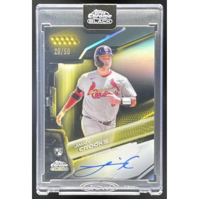 2026 Topps Chrome Black Autographs Gold Refractor #CBA-JI Jimmy Crooks Auto /50