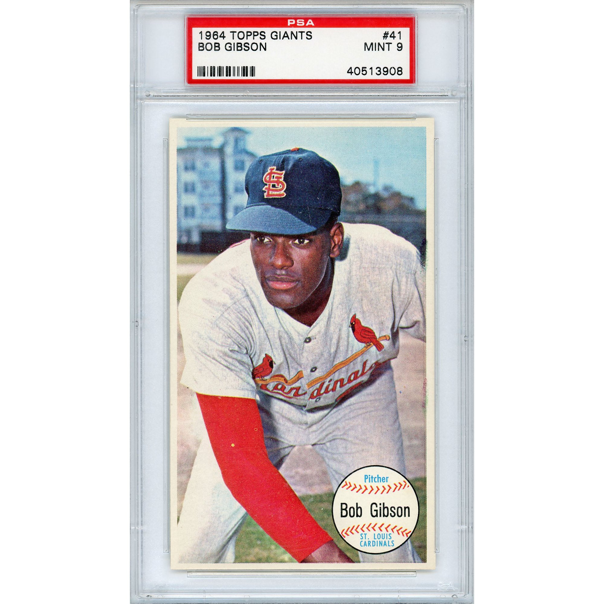 St. Louis Cardinals Bob Gibson 1964 Topps Giant #41 PSA 9 Card - Topps