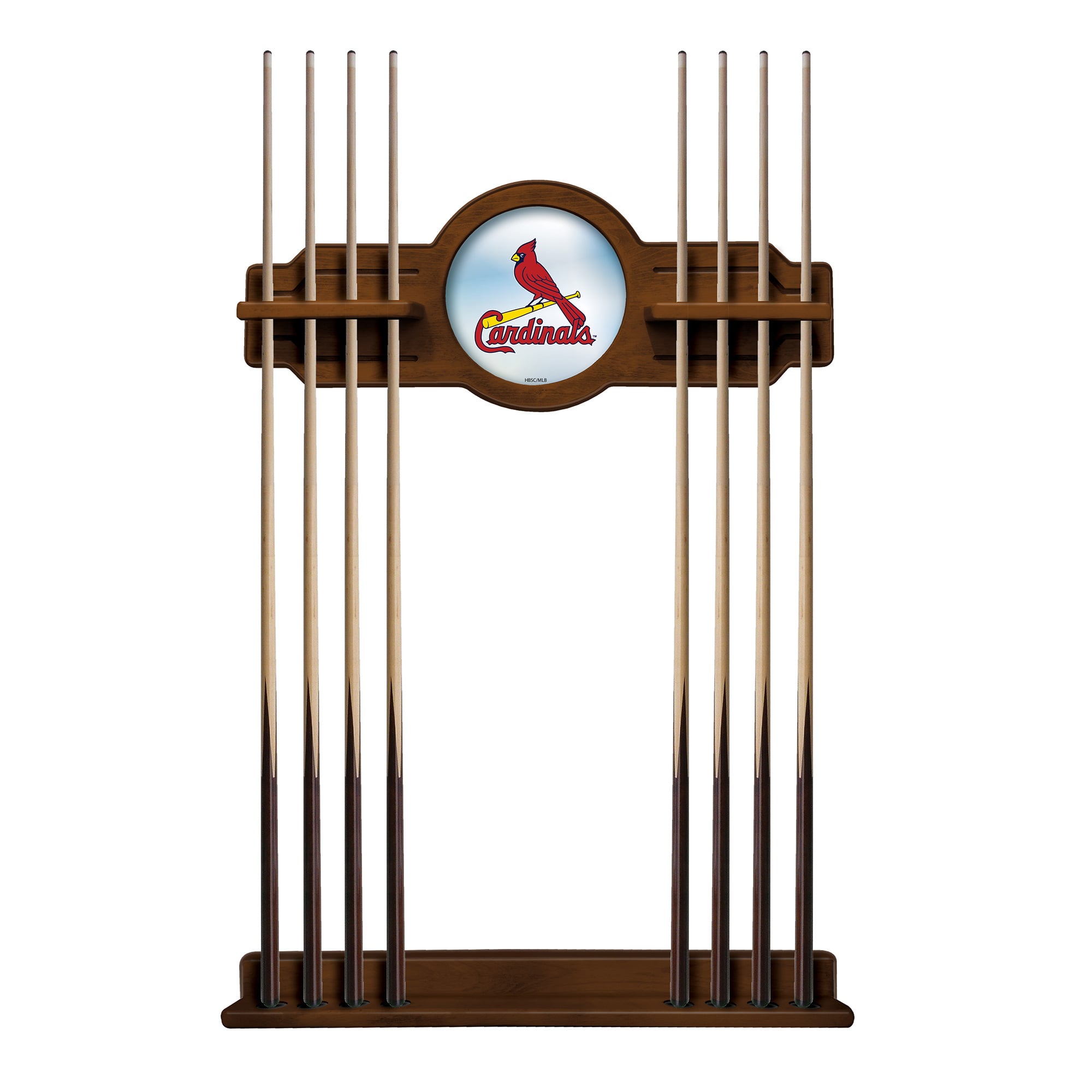 Cardinal Rack St. Louis Cardinals Chardonnay Eight Stick Wood Pool Cue Rack