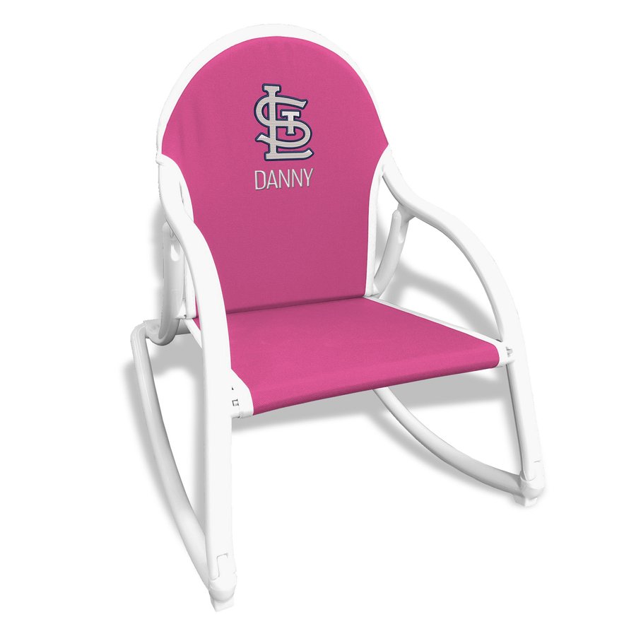 Children's St. Louis Cardinals Pink Personalized Rocking Chair