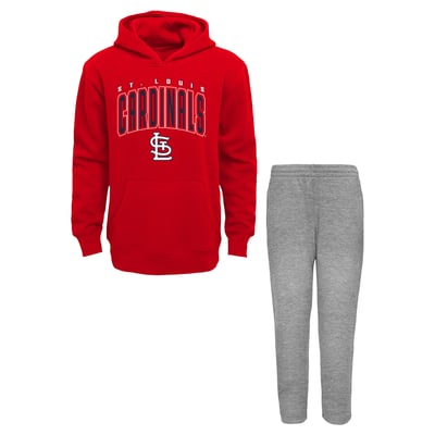 St. Louis Cardinals Outerstuff Infant Step By Step Hoodie & Pants Set - Red/Gray