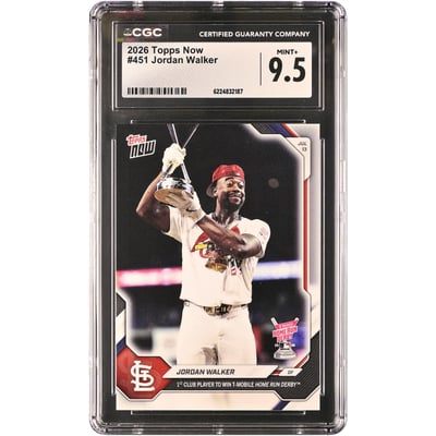 Jordan Walker St. Louis Cardinals 2026 Topps Now Home Run Derby Winner #451 CGC Authenticated MINT+ 9.5 Card