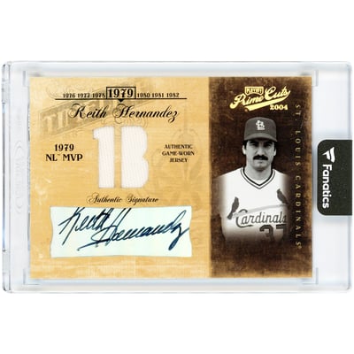 Keith Hernandez St. Louis Cardinals Autographed 2004 Playoff Prime Cuts Timeline Game Used Jersey Relic #TL-54 #5/5 Card 