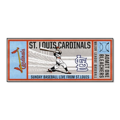 St. Louis Cardinals Logo Brands 30" x 72" Ticket Runner