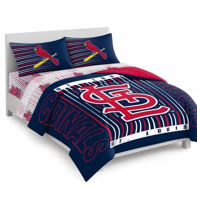 Logo Brands St. Louis Cardinals Momentum Bed In A Bag - Queen
