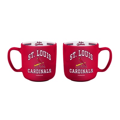 St. Louis Cardinals Logo Brands Two-Piece 15oz. Stripe Mug Set