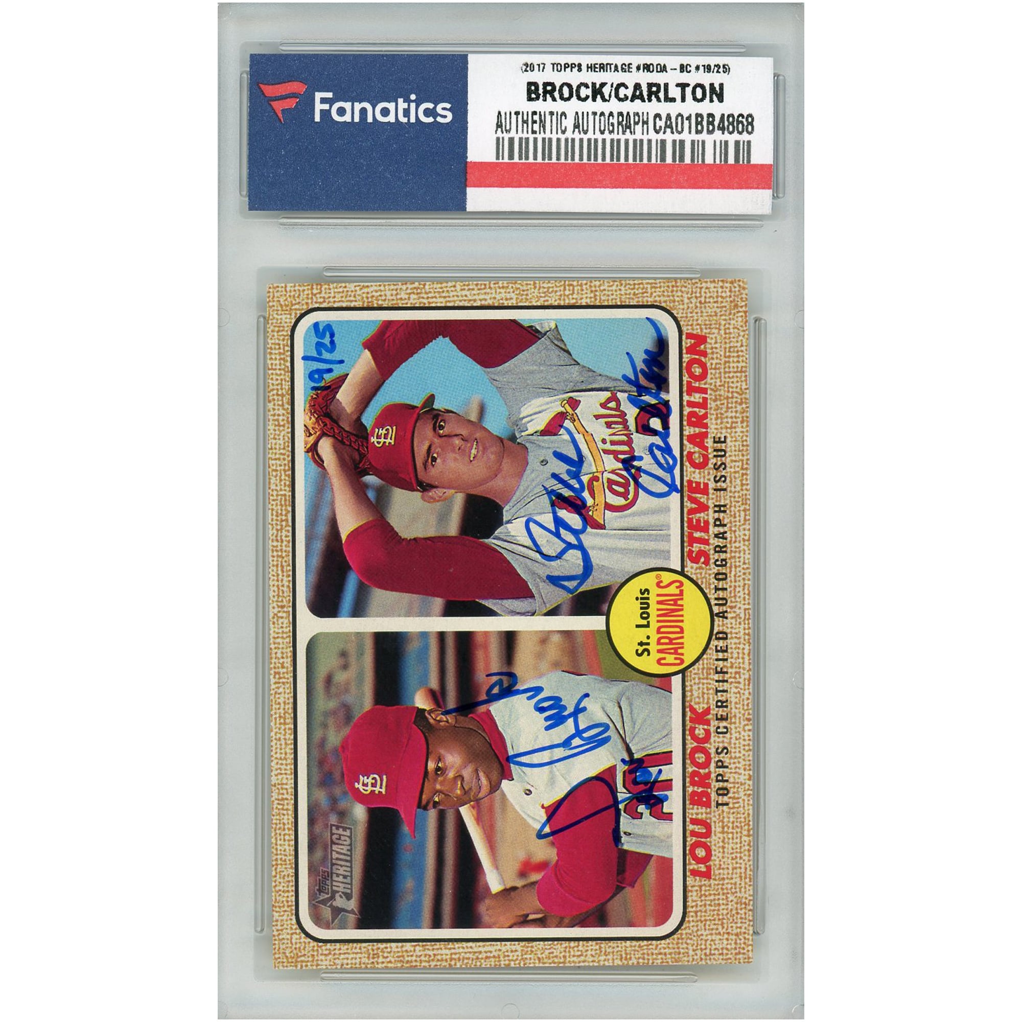 Autographed St. Louis Cardinals Lou Brock & Steve Carlton 2017 