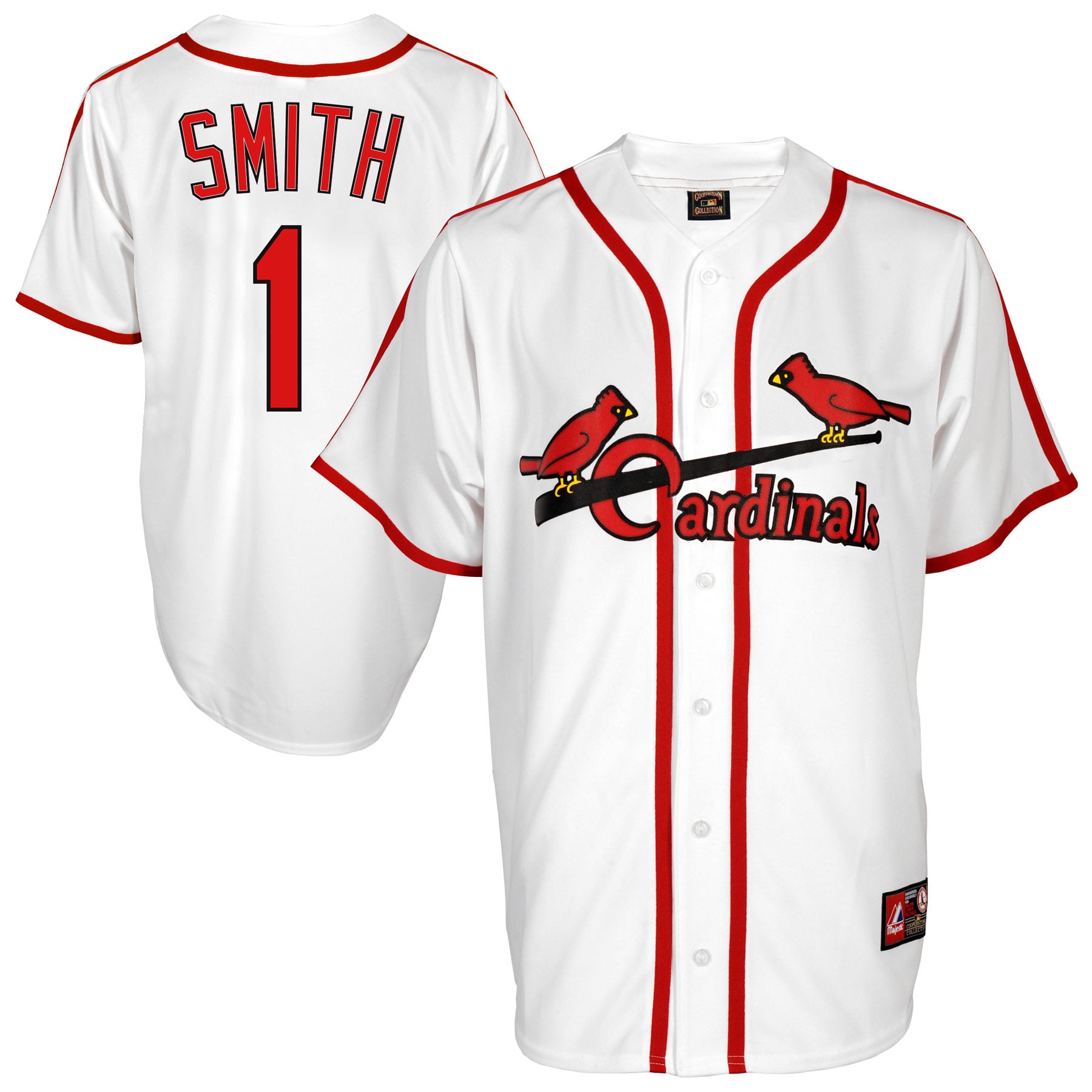Maillot De Baseball Majestic St. Louis Cardinals Ozzie Smith #1 - Taille L Bleu - Neuf