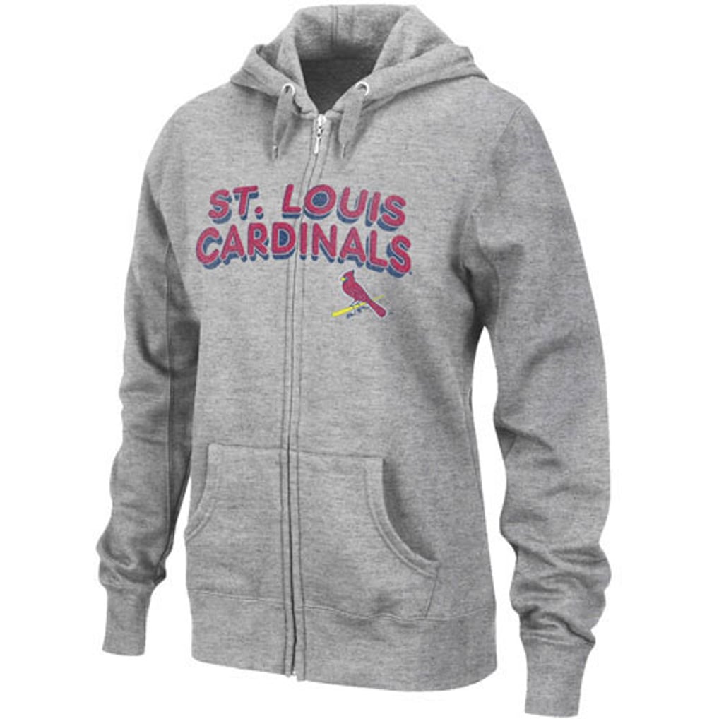 Majestic St. Louis Cardinals Ladies Ash Instant Replay Full Zip Hoodie ...
