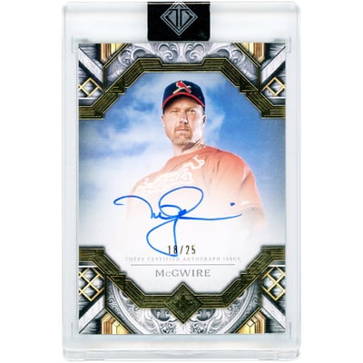 Mark McGwire St. Louis Cardinals Autographed 2025 Topps Transcendent Collection Gold #TAC-MM #18/25 Card 