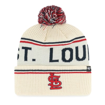St. Louis Cardinals '47 Quattrle Cuffed Knit Hat with Pom - Natural