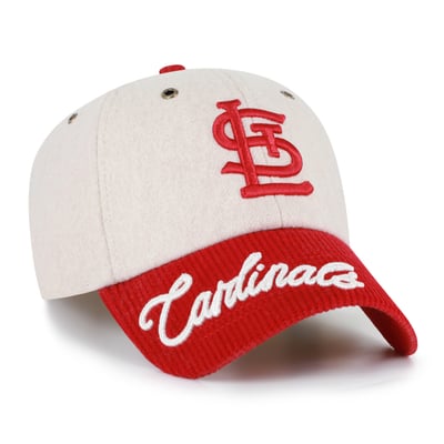 St. Louis Cardinals '47 Rope Script Clean Up Adjustable Hat - Natural/Red