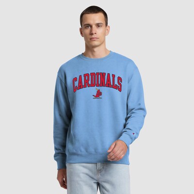  St. Louis Cardinals Champion Volume Sweatshirt - Light Blue/Red