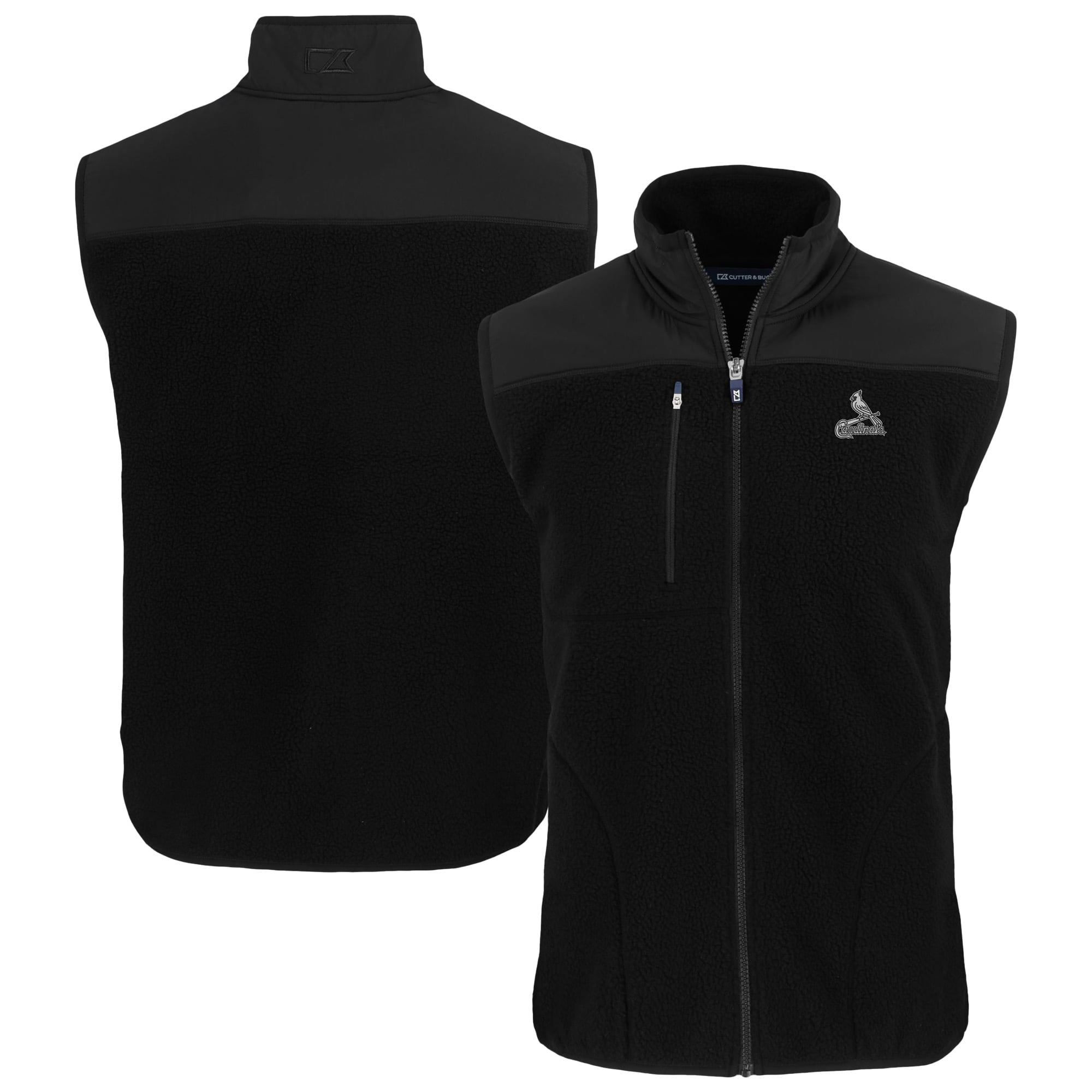 Men's St. Louis Cardinals Cutter & Buck Black Cascade Eco Fleece Full ...