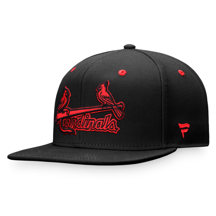 Men's St. Louis Cardinals Fanatics Black Iconic Wordmark Fitted Hat