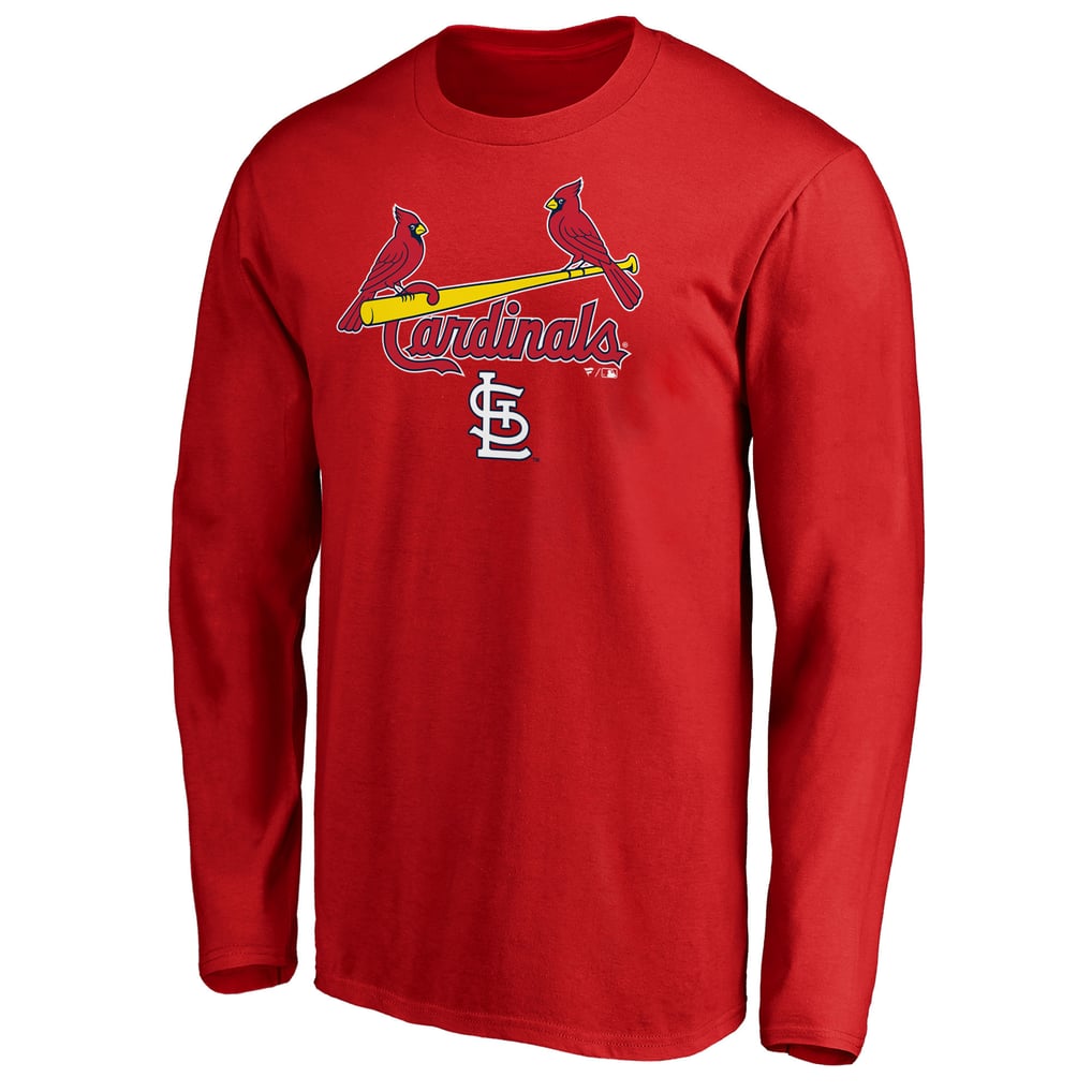 Cardinal Store Men's St. Louis Cardinals Fanatics Red Team Logo Lockup Long Sleeve T-Shirt