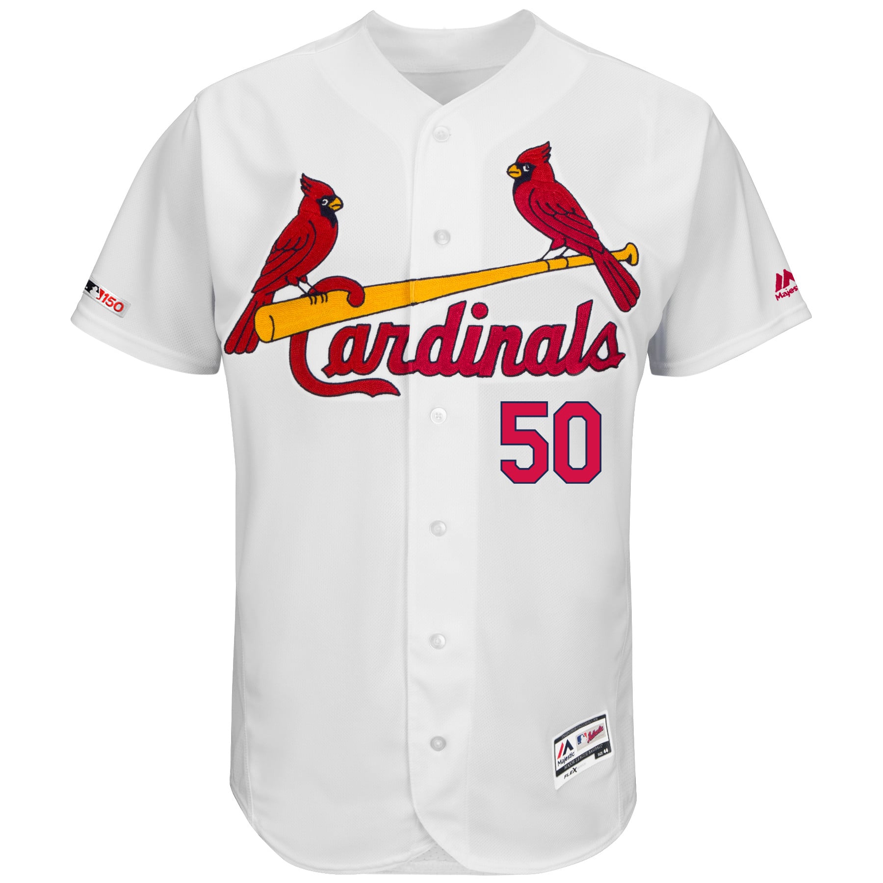 Men's St. Louis Cardinals Adam Wainwright Majestic Home White Flex