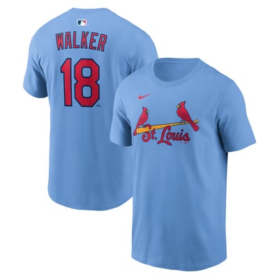 Jordan Walker St. Louis Cardinals Nike Name & Number T-Shirt - Light Blue