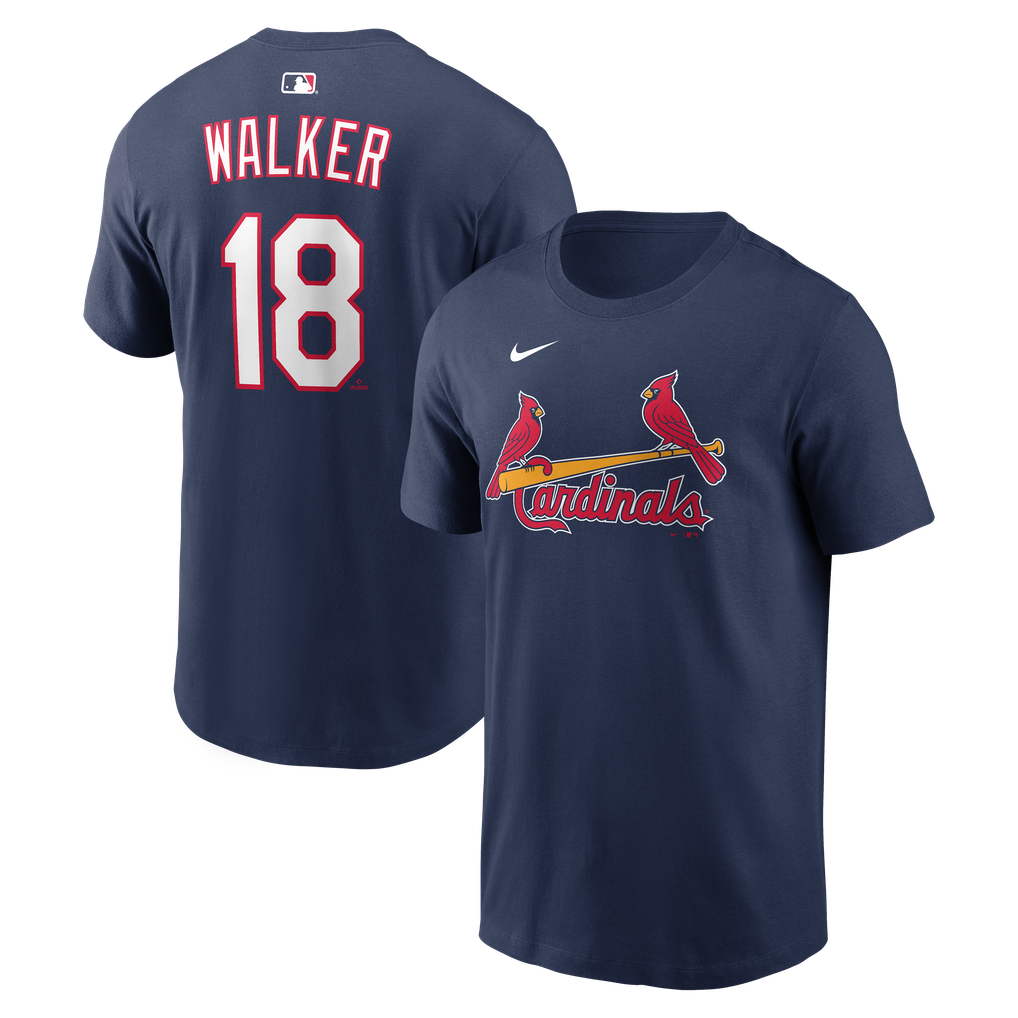 Men's St. Louis Cardinals Jordan Walker Nike Navy Home Name & Number T ...