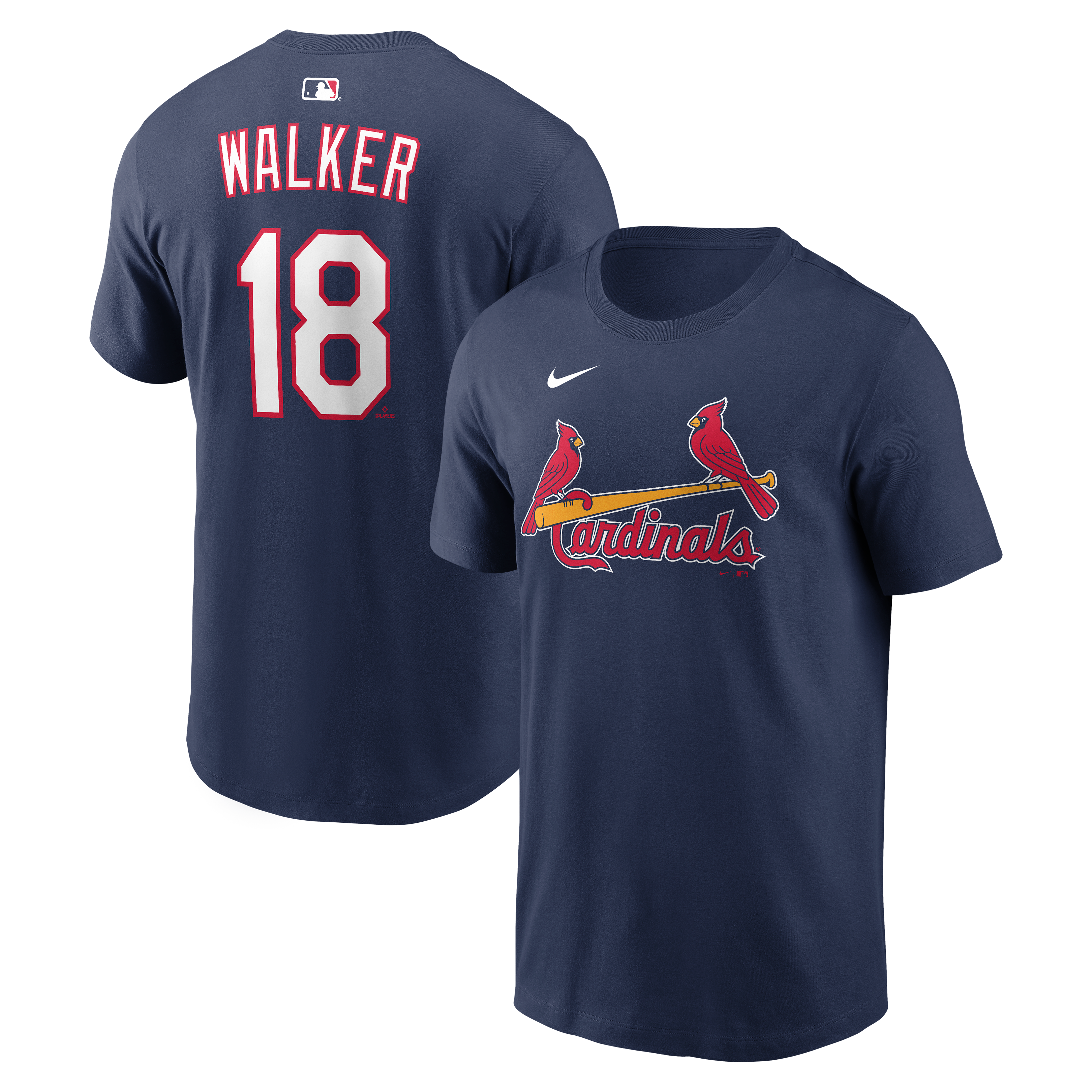 Men's St. Louis Cardinals Jordan Walker Nike Navy Home Name & Number T ...