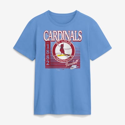 St. Louis Cardinals Nike Cooperstown Logo T-Shirt - Light Blue