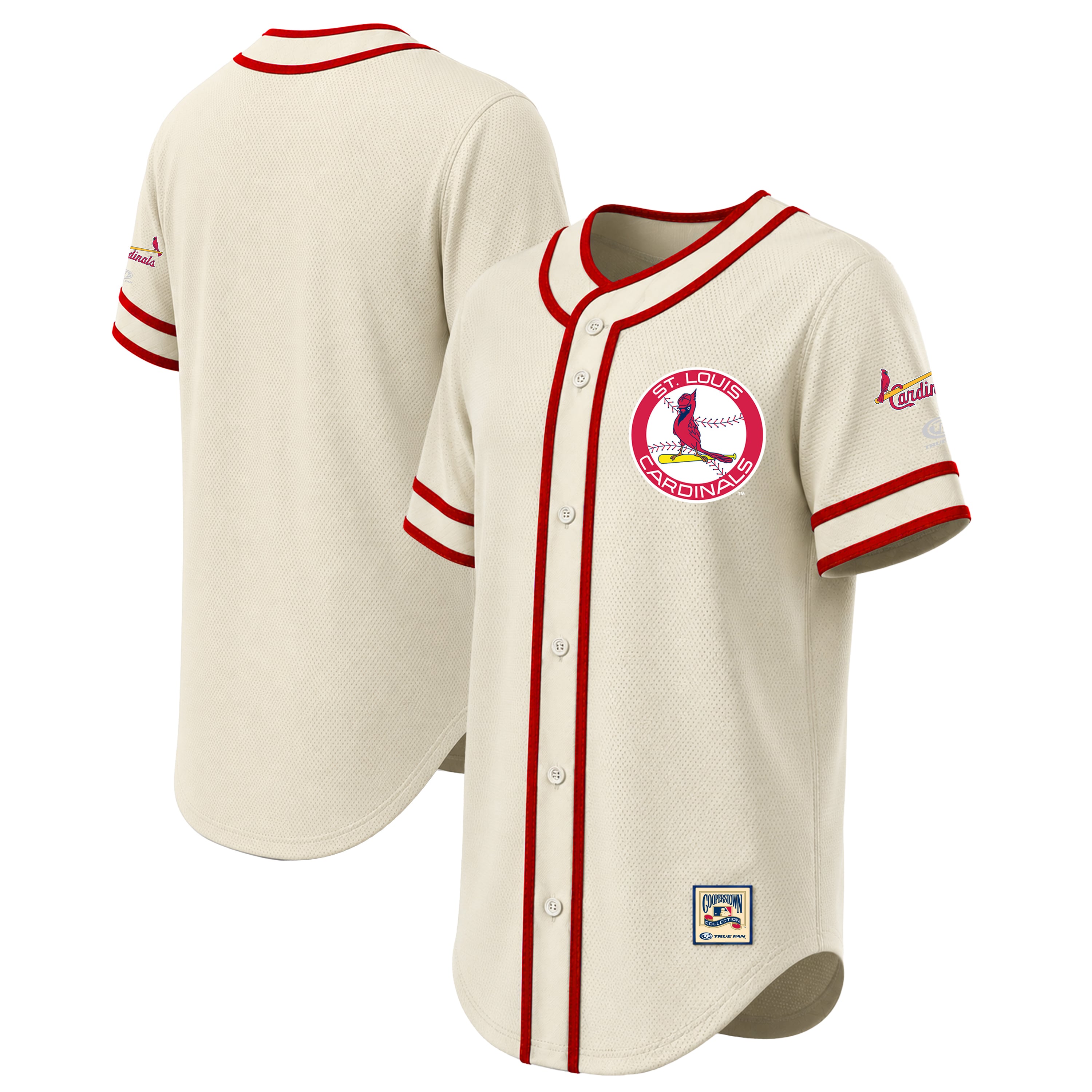 Stitches St. Louis Cardinals Natural Throwback Fashion Jersey