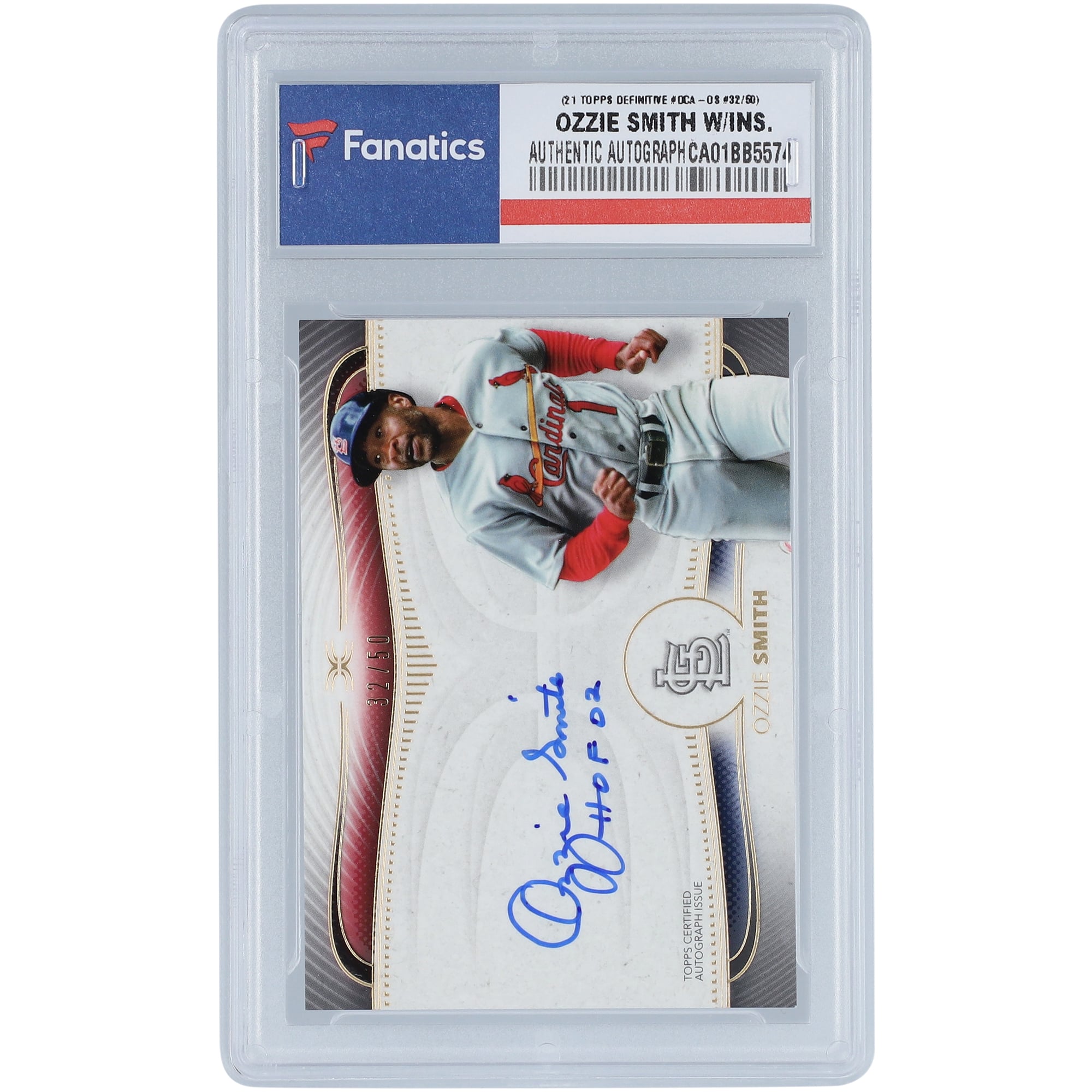 Ozzie Smith St. Louis Cardinals Autographed 2021 Topps Definitive 