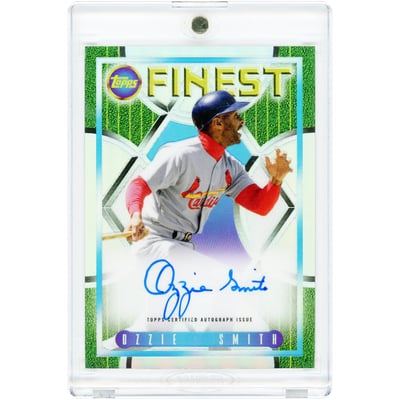 Ozzie Smith St. Louis Cardinals Autographed 2022 Topps Finest Flashbacks 1995 Topps Finest Design #95FA-OS #25/25 Card