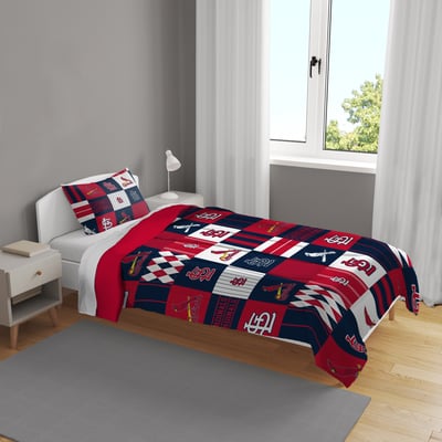 St. Louis Cardinals Pegasus Patchwork Plaid Two-Piece Twin/Twin XL Bed in a Bag Set