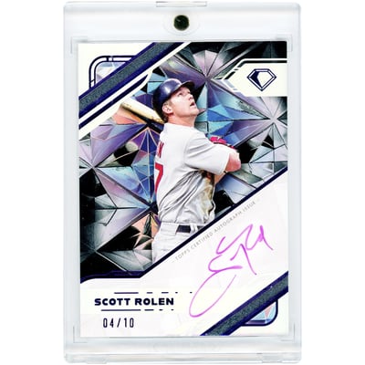 Scott Rolen St. Louis Cardinals Autographed 2025 Topps Diamond Icons White Polychromatink Purple Ink #WPA-SR #4/10 Card 